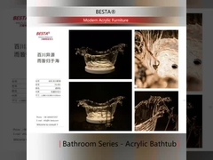 Jasne meble akrylowe kąpiel akrylowa dla nowoczesnego i minimalistycznego wyglądu