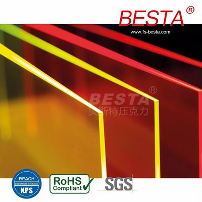 Edge Lit Neon Fluorescent Acrylic Sheet Acrylic Led Sign Board 2,8 mm-15 mm